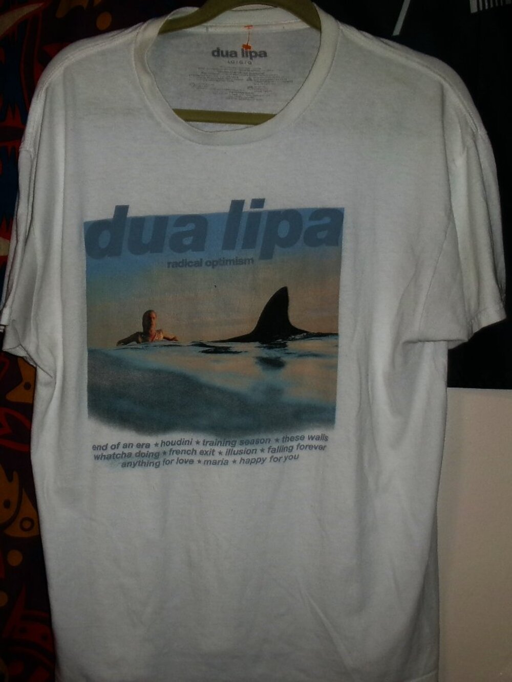 dua lipa radical optimism official large unisex tee - uk albanian disco dance